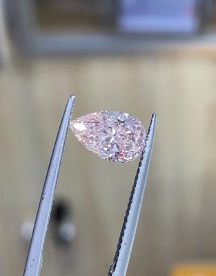 Diamante cor-de-rosa intenso projetado laboratório da claridade VS1 Diamond Man Made Pear Fancy