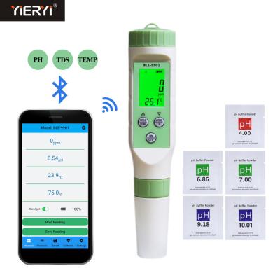 O medidor de PH multifuncional LCD de Bluetooth indica o verificador do Tds da água