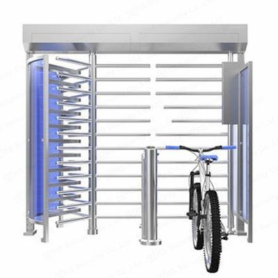 304ss 180 Degree Full Body Turnstiles Walkway Barcode Scanner Rotating Doors Used