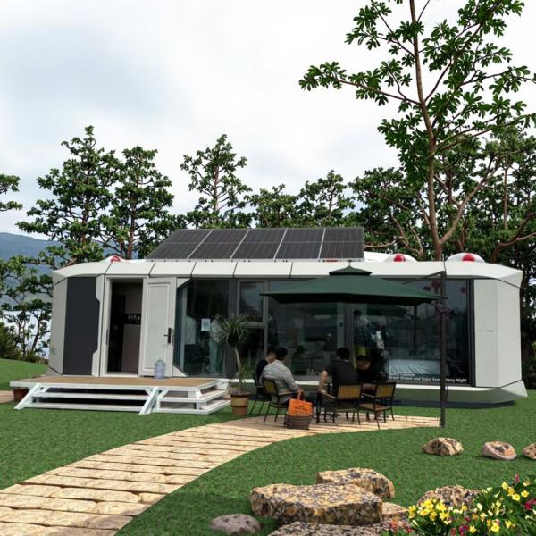 ﻿Romantic Star House Mobile Home Chinese Style Steel Structure with Waterproof Sandwich Panel for Office Building Carport Use