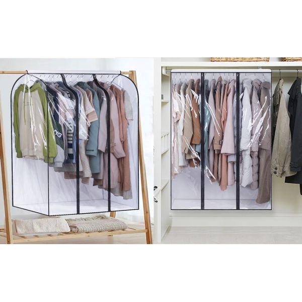 Large Capacity Dustproof Clothing Closet Organizer Custom Suit Garment Cover Bags Custom Logo