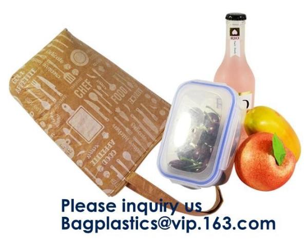 Durable Tyvek Lunch Bag, DUPONT PAPER, Foldable Insulated, Fibers Innovation Bag Thermal Bag Food Bags