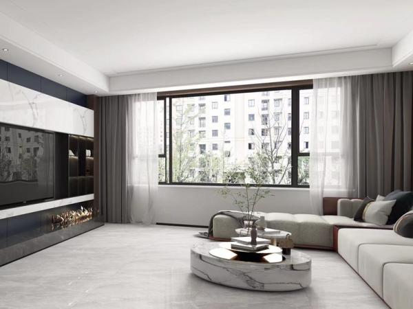 750x1500mm Chapa de porcelana vidrada com carvão moderno Chapas de parede e piso de mármore