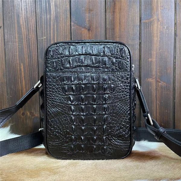 Authentic Crocodile Skin Men's Small Mini Shoulder Bag Flap Purse Genuine Alligator Leather Male Casual Messenger Bag