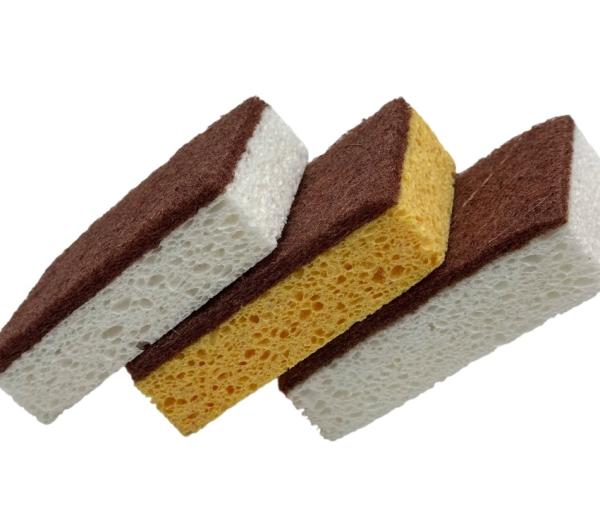 Natural Wood Pulp Dish Sponge for Non-Stick Pans