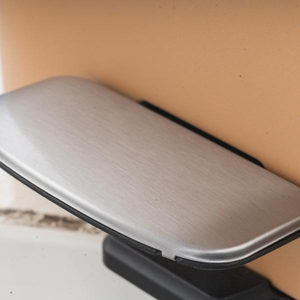 Rolling Cover Type Stainless Steel Soft Close Pedal Trash Can for Bathroom Rectangle Defender Series Waste Bin in Silver