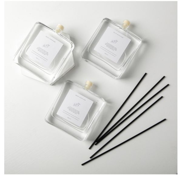 Private Sustainable Liquid Stick Glass Bottle Reed Diffuser for Bedroom Aromatherapy