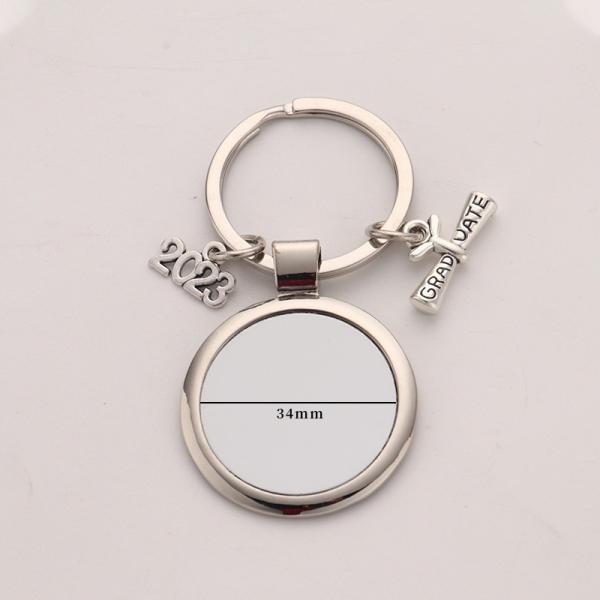 DIY Creative Sublimation Keyring Blanks Personalized Graduation Keychains