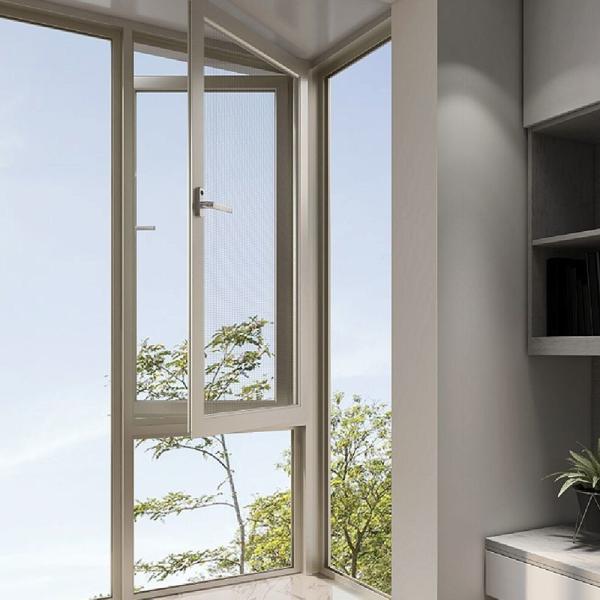 Heat Insulation Inward Opening Window , Horizontal Opening Aluminium Fold Window