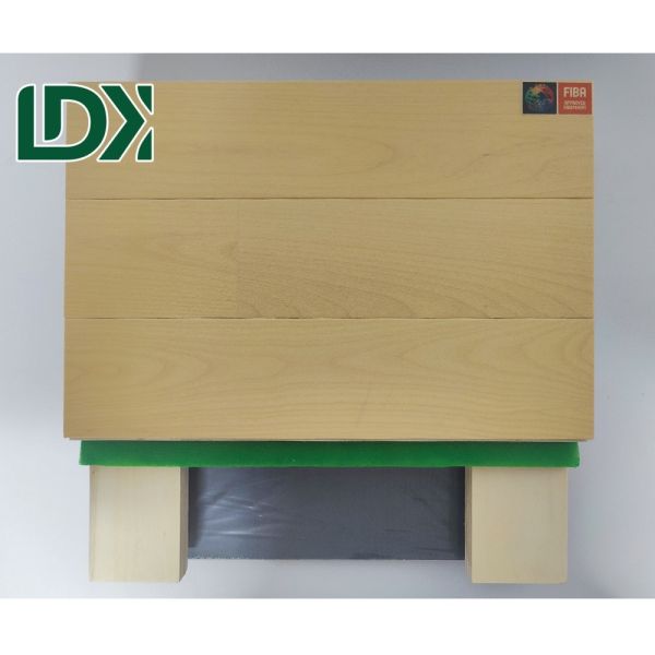 Cancha de baloncesto asequible de madera de arce, diseño personalizado para interior o exterior