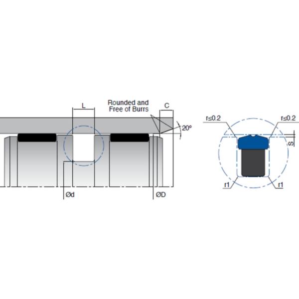 Two Piece Hydraulic Piston Seals Double Acting Easy Installation