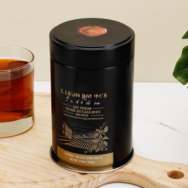 Coffee Tin Cans 250g Metal Cans for Coffee Beans CMYK Offset Printing With Screw Cover