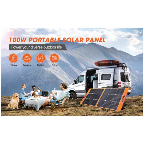 100 Ваттовое складное солнечное одеяло Портативные солнечные панели для наружного использования