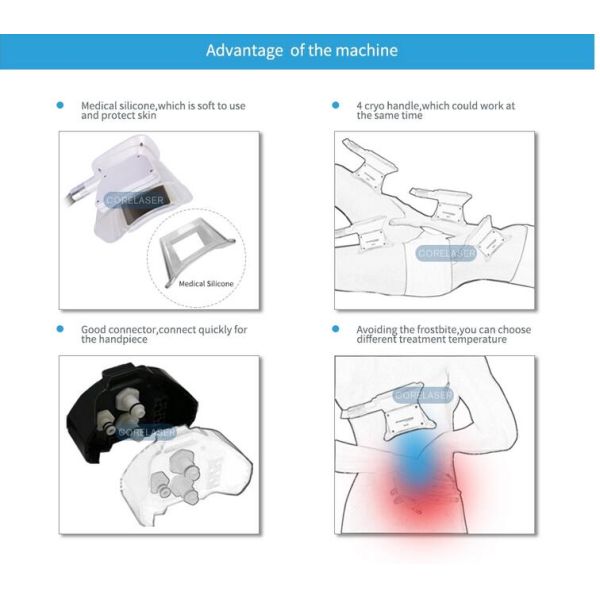 Effective Cryolipolysis Slimming Machine , 4 - Handle Body Fat Freezing Machine