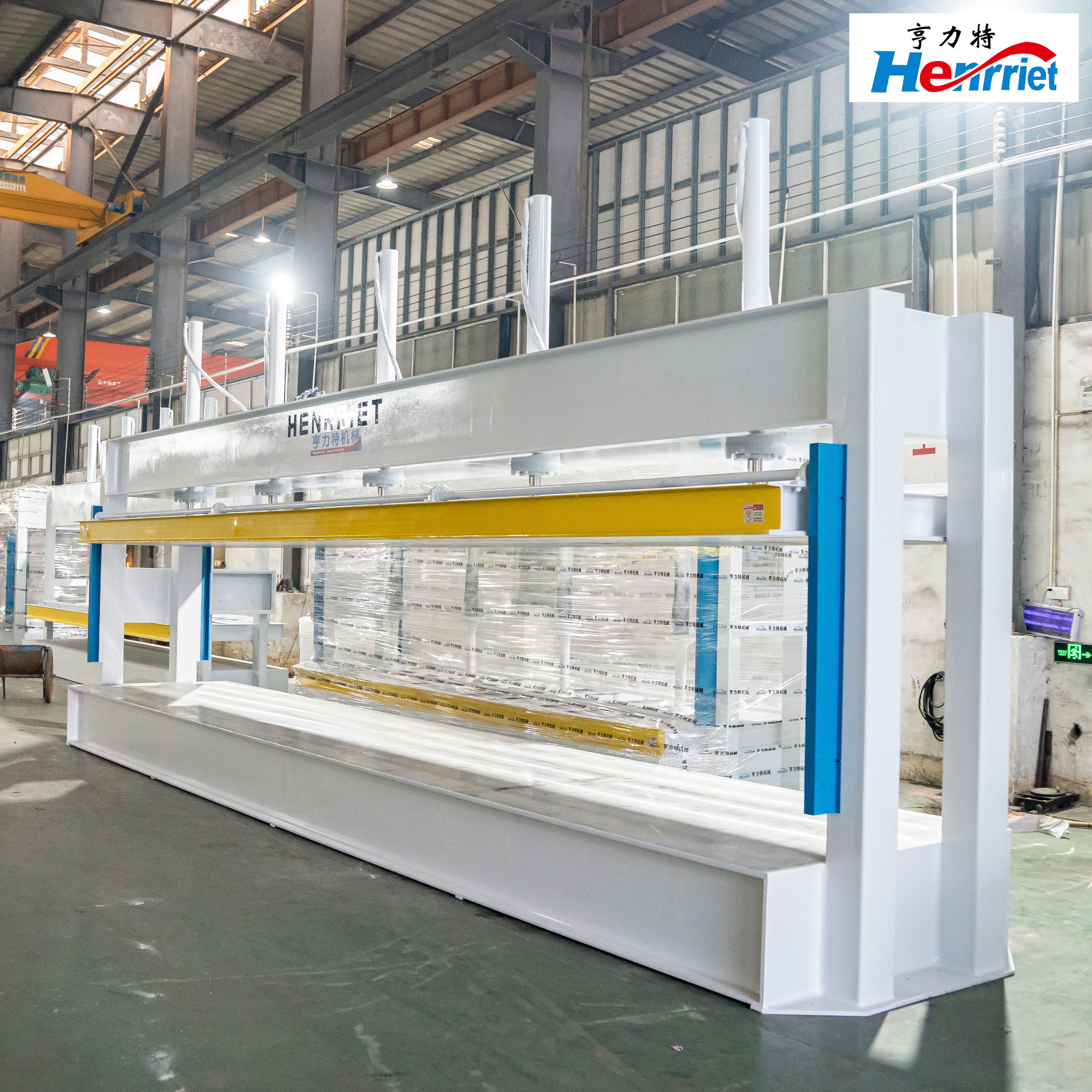 8 Meter Work Platen 75T Max Pressure Five-Cylinder Synchronous Hydraulic Cold Press Machine for Wooden and Medical Door Panels