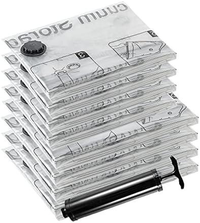 SUOCO 8 BAÇAS DE ALEGRIA MEDIO VACUUM, BAÇAS DE ESPAÇO SAVER com bomba de mão de viagem, BAÇAS DE SEALER AIRTIGUAS DE COMPRESSIÃO PARA VESTIMENTOS