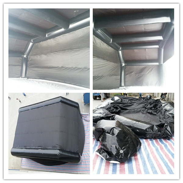12m X 6m X 5mH Black Inflatable Tent Commercial Inflatable Shelter Tent
