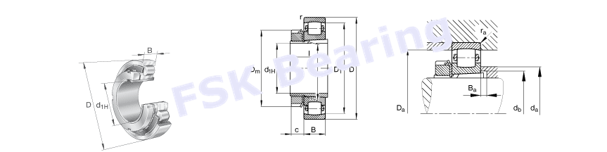 Подшипник тяги ролика строки подшипника ролика клетки нейлона/латунные клетки 20208 цилиндрический одиночный
