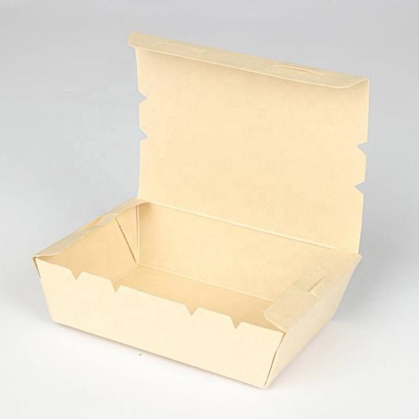 Custom Logo Single-Sided Kraft Paper Container Food Grade Disposable Cover Packaging Box