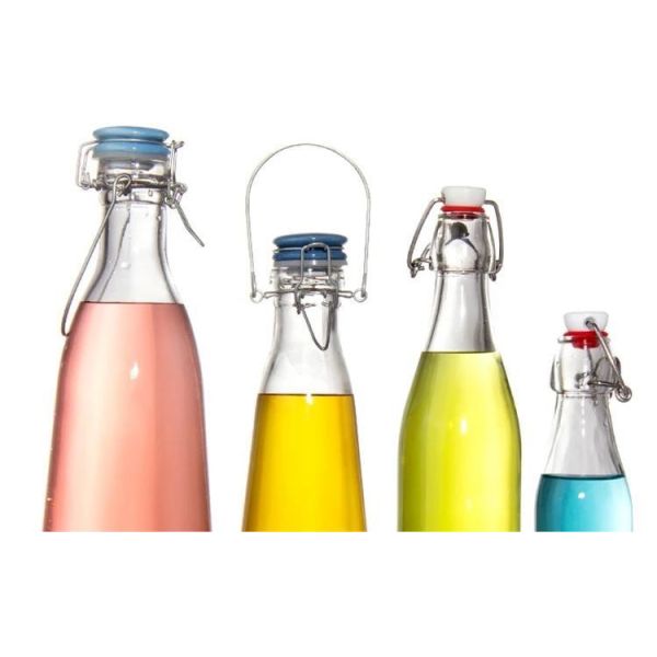 ОДМ Ресторан 12 унций Стеклянные бутылки сока Стеклянные банки с герметическими крышками