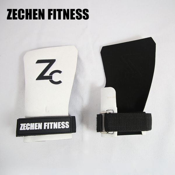 Crossfit Synthetic Leather Pull Up Bar Grips White Gym Gloves For Pull Ups Fitness