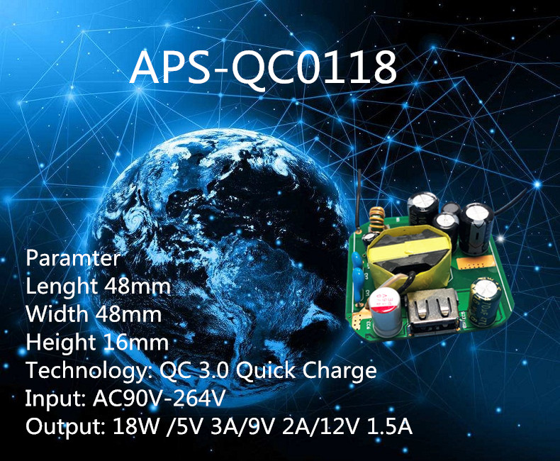собрание компонентов PCB электроники DC AC модуля электропитания 5V 2.1A переключая