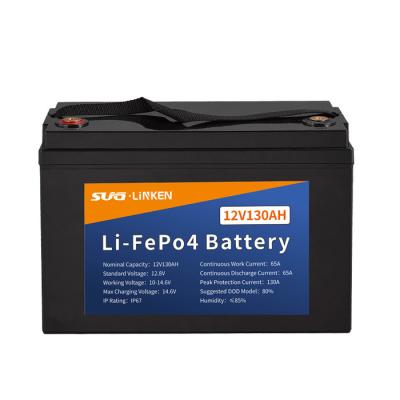 bateria de armazenamento 130ah do lítio de 12v Lifepo4 para o sistema solar