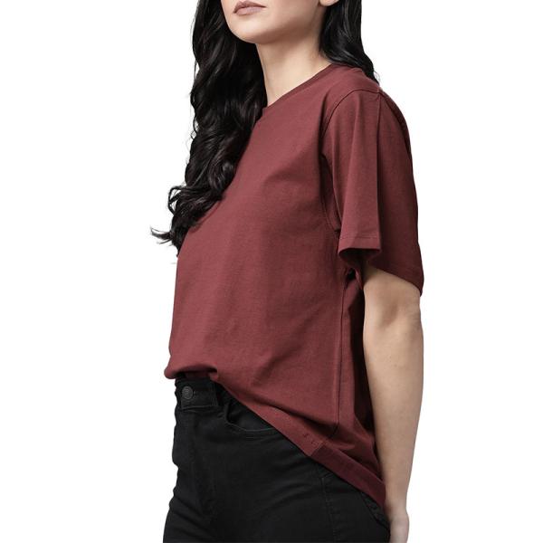 Quick Dry Short Sleeves 100% Cotton Loose Fit Slim T-Shirt for Women Custom Printing
