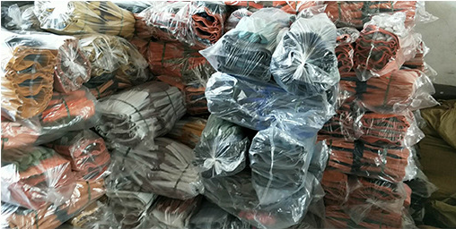 Cow Split Leather Welding Glove LC2033A within High Temperature Resistance Yellow