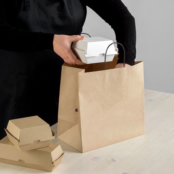 ODM Recycled Food Takeaway Bulk Brown Paper Bags for Restaurant