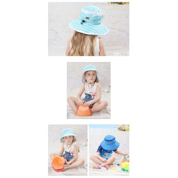 Baby Summer Beach Hat Boys Girls Sun Hat Toddler Neck Flap Cover Safari Hat Cap