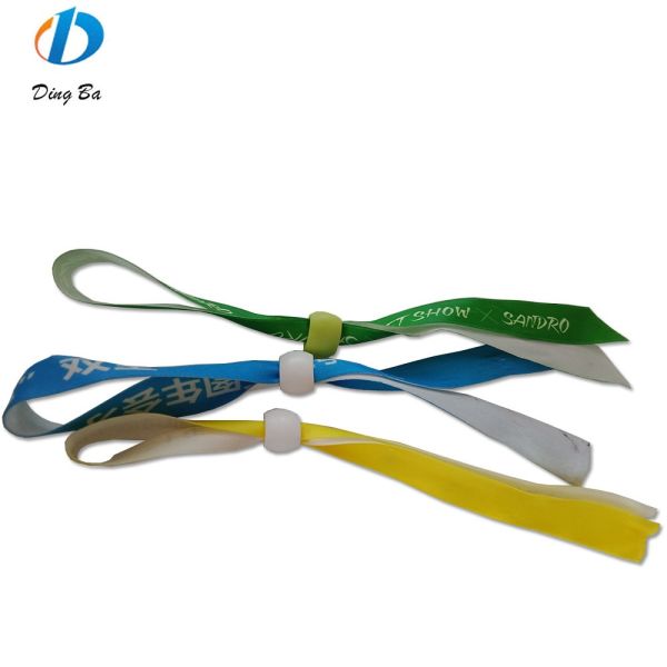 Custom event festival party RFID wristbands with satin fabric and logo printing