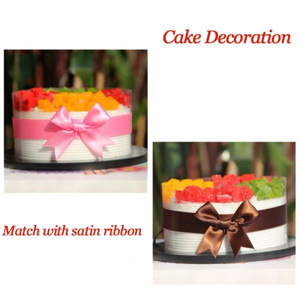 Бесплатный образец ручной работы Сатин ленточный лук для упаковки подарков и декорации бутылок