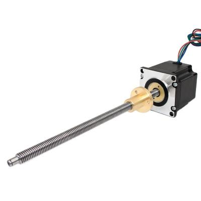 Motor passo-a-passo de alta tração 980N híbrido Nema 23 linear actuador com parafuso de chumbo 1300/1900mN.m