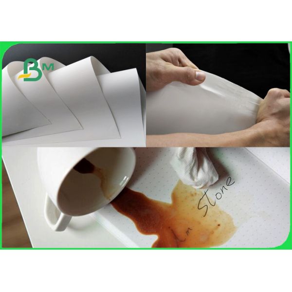 Waterproof Tear Resistant White Paper Made From Stone 160um Recyclable