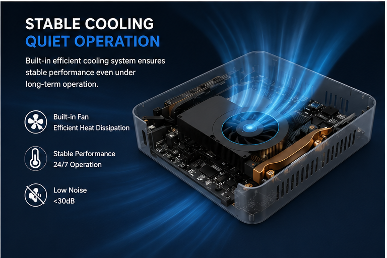 2026 Stock X86 Mini PC HY1001 Support Tiger Lake 11th Gen Core I5 11260H Dual DDR4 Memory Max 64G Quick Delivery