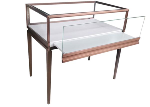 Simple Jewelry Display Cases / Store Display Cases Antique Copper Glass