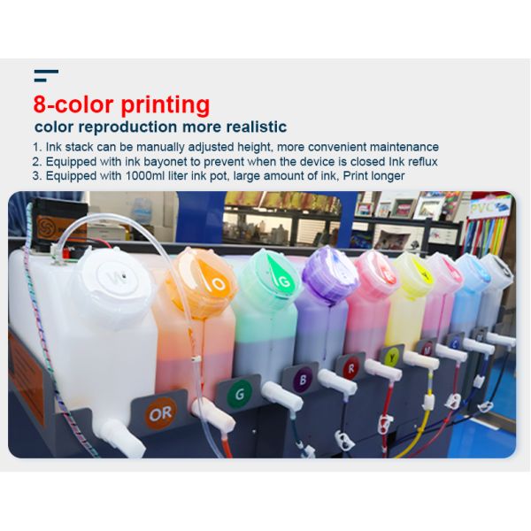 8 Colors 60CM T Shirt Printing Machine DTF Heat Transfer Machine With I3200 Print Heads