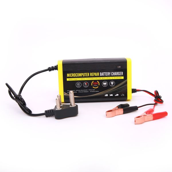 LCD Display Intelligent Battery Charger 12V 6A 8A for Microcomputers Motorcycles Trucks and Cars 90% Charging Efficiency
