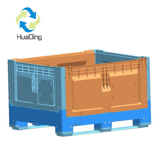 HUADING Plastic Pallet Box Collapsible Container L1200*W1000*H760 mm for Industrial