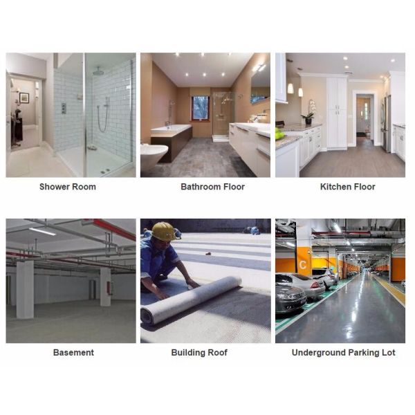 1.2m Width Bathroom Floor Waterproofing Membrane PE PP Polymer Liner For Basement