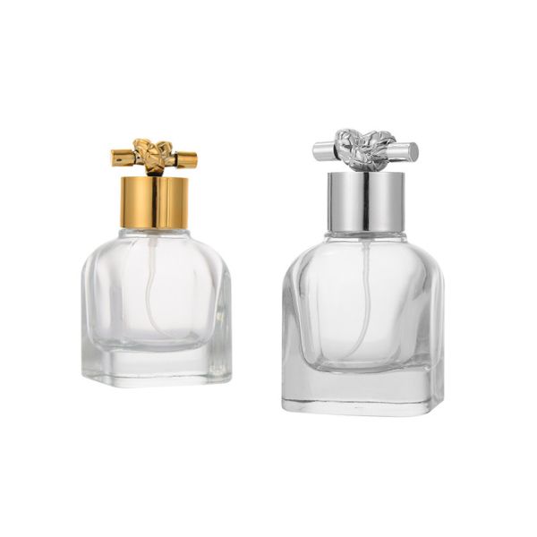 50ml Portable Refillable Glass Perfume Bottles Various Printing Type Optional