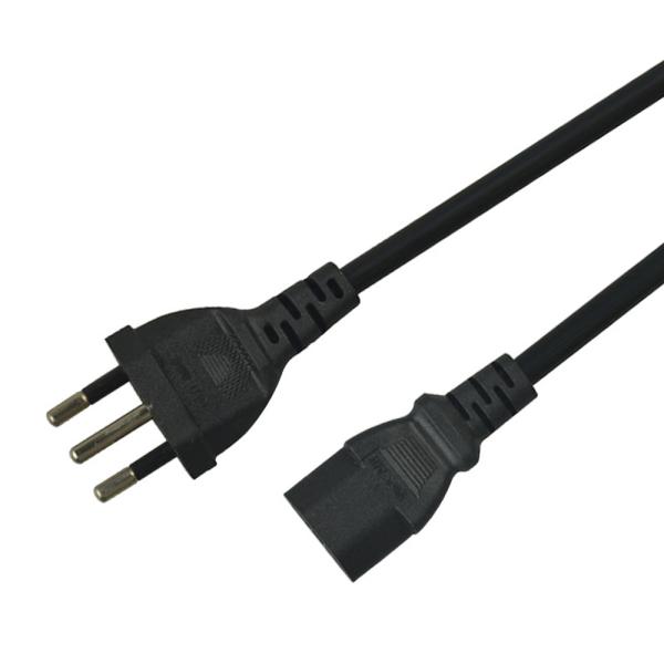 3Pin Brazil Plug Electrical Power Cord 1m 1.5m 1.8m 2m For PC Adapter