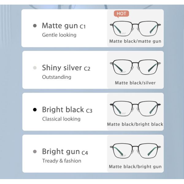 Изготовленные на заказ взрослые стекел сплава титана, оптически алюминиевые стекла рамки