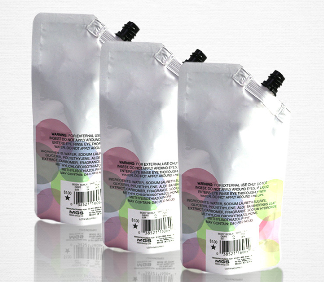 1000ml Color Printing Beverage Self Suction Nozzle Packaging Bag With Spout
