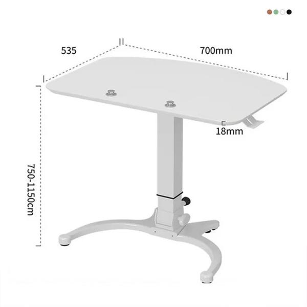 Adjustable Height Pneumatic Workbench Table for Homemade Computer Desk Black Desktop