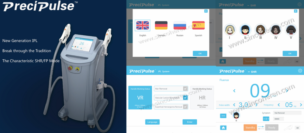 IPL laser hair removal SHR Monalisa system elos quickly hair removal skin rejuvenation FDA approved