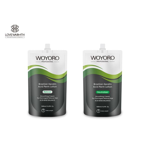 Lotion de ondulation de cheveux acides de kératine pour l'équilibre bas acide endommagé de cheveux naturels