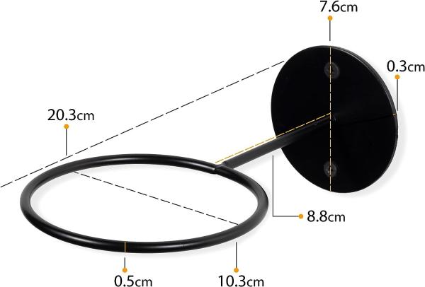 Porta-bolas de aço revestido com pó, montado na parede, armazenamento para futebol e basquete
