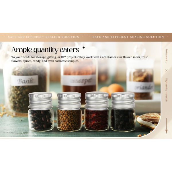 Clear Transparent Glass Cream Jars Metal Lid 4oz Spiral Mouth Aluminum Body Butter For Skin Care Cosmetic, Glass Jars Small Clear Vials with Screw Caps Tiny Containers
